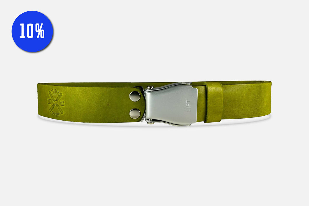 GÜRTEL STANDARD MATCHA/SILBER