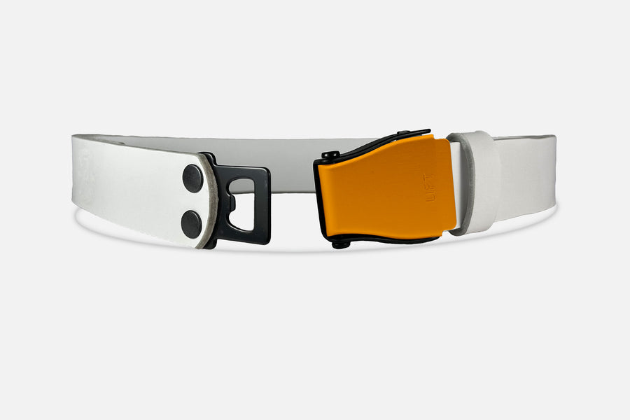 GÜRTEL STANDARD WEIß/MIXED ORANGEGOLD