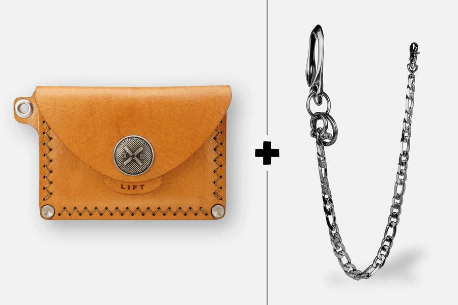 WALLET + CHAIN BUNDLE / SAND