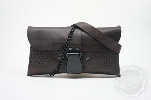 HANDTASCHE DARKBROWN/SCHWARZ
