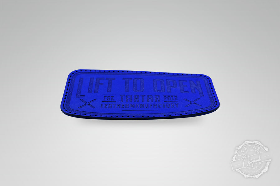 LEATHER PATCH - LIFT TO OPEN / ROYALBLUE