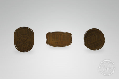 LEATHER PATCH PACK - 3er PACK II / DARKBROWN