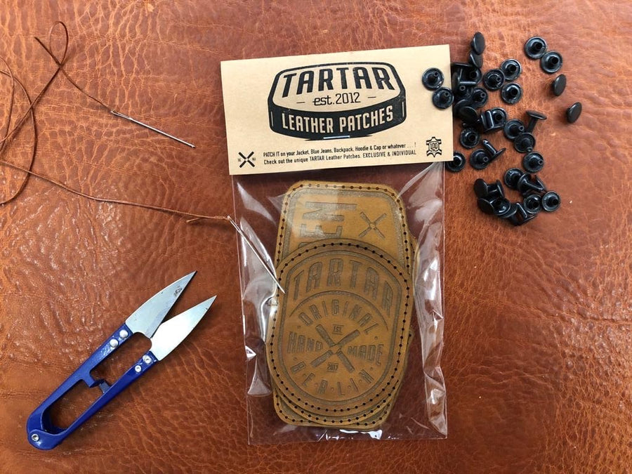 LEATHER PATCH PACK - 3er PACK II / RUBIN